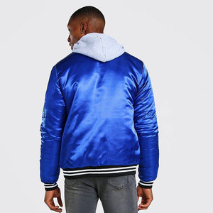 2026 Design Hot Sale Satin Varsity <b>Jackets</b> Wholesale Factory Price Bulk Discount Autumn Wear Apparel Travel Friendly Bomber Coat - Product Image 2