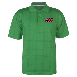 Chemise tricotée unie pour homme à manches courtes, respirante, décontractée, avec logo imprimé numériquement sur le devant - Product Image 1