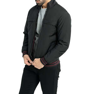 Blouson Bomber Homme en Toile Enduite à Col Montant, Couleur Unie Personnalisable, Style Urbain, Service OEM, Vente en Gros - Product Image 5