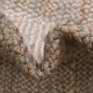Round Braided Jute Area Rug Solid Color Bohemian Style Handcrafted Thin Flat Pile Living Room Use Spot Clean - Product Image 2