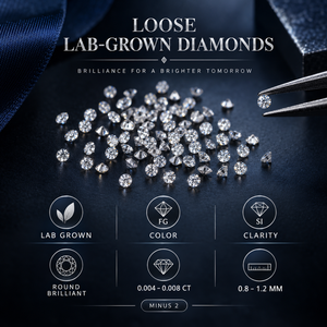 Diamantes Redondos Cultivados en Laboratorio de Primera Calidad 0.004-0.008 CT |   Diamantes Sueltos Melee de Color FG, Claridad SI, 0.8-1.2 MM, para Joyería, Venta al Por Mayor - Product Image 5
