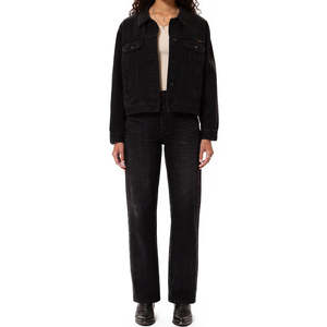 Oferta Especial: Chaqueta Vaquera Unisex Berit Negra Asfalto, Lavado Vintage Personalizado, Estilo Urbano Casual, Fabricante OEM, MOQ Bajo, Tejido - Product Image 5