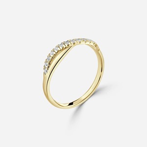 Anillo de Boda Cruzado con Diamante Redondo de 1.50CT Personalizado, Oro Amarillo de 14K/18K, Joyería Fina, Fabricante OEM/ODM - Product Image 3