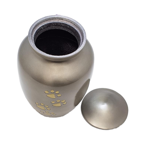 <b>Dogs</b> and Cats <b>Urn</b> with Beautiful Velvet Bag Silver Large - Product Image 3