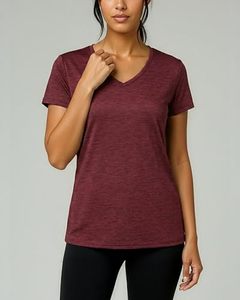 Camiseta de Mujer 2026, Superventas, Negra, Cuello Redondo, Manga Corta, Tejido Sólido de Secado Rápido, Corte Regular, Informal, para Todas las Temporadas, 100% Poliéster - Product Image 4