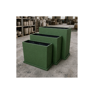 Modern Fiberglass Rectangular <b>Planter</b> Lightweight Durable <b>Outdoor</b> Indoor Flower Pot Custom Colors And Logo Available - Product Image 1