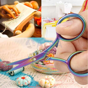 Ciseaux à broder en acier inoxydable de qualité industrielle, à bord lisse et droit, avec manche en acier inoxydable pour une coupe polyvalente - Product Image 3