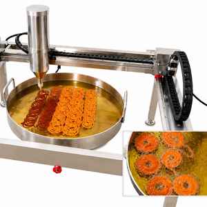 New 4 Nozzle Fully Automatic <b>Android</b> <b>Controlled</b> Gas/Electric 50kg/h Jalebi Making Frying Machine 304 Stainless Steel - Product Image 6