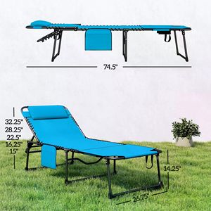 Sedie a Sdraio Pieghevoli Moderne per Esterni, Giardino, Parco, Hotel, Soggiorno - Materiale Ferro, Plastica, Acciaio - Nessuna Spedizione nei Fine Settimana - Product Image 4