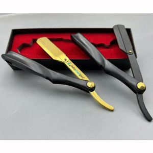 Rasoir droit personnalisé pour hommes, manche en plastique, lame unique, pour cheveux, visage, corps, maillot, usage en salon, rasoir turc – Vente chaude - Product Image 3