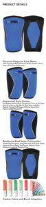 Custom Spandex & <b>Nylon</b> Unisex Knee Sleeves for Weightlifting Powerlifting & Gym Training Advanced Protection Compression Support - Product Image 4