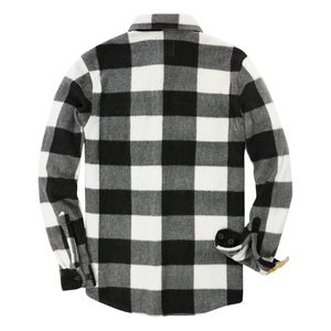 Chemise en flanelle pour homme Black White Buffalo, en coton mélangé épais, doublure douce, fermeture à boutons, style cabane, chemises en flanelle pour homme - Product Image 2