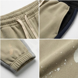 กางเกงวิ่งผ้าฝ้ายโอเวอร์ไซส์สำหรับผู้ชายกางเกงวิ่งสไตล์วินเทจโอเวอร์ไซส์ - Product Image 4