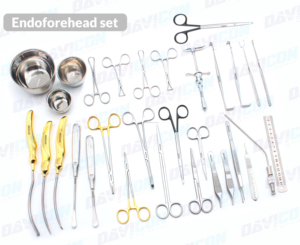 Kit d'instruments manuels endoscopiques DAVICON Premium pour lifting frontal et desquamation des sourcils, certifié CE ISO Classe I en acier inoxydable - Product Image 3