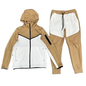 Ensemble de survêtement 2 pièces OEM personnalisé, écologique, séchage rapide, en coton épais délavé à l'acide, style streetwear, avec sweat à capuche et pantalon à fermeture éclair - Product Image 2