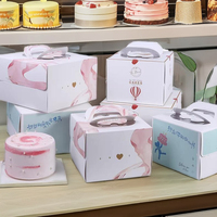 Boîte à emporter pour dessert, gâteau au fromage, boîte de livraison de nourriture, boîte pliable carrée pour brownie, gâteau au chocolat, emballage