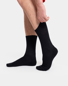 2026 Custom Made Men's <b>Black</b> Ankle <b>Socks</b> Spandex Anti-Slip Casual Breathable Knitted Solid Color Sports Winter Standard - Product Image 2
