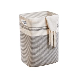 Cesta de lavandería rectangular de algodón al por mayor, artesanal, decorativa, contenedor de almacenamiento, accesorios de algodón de Vietnam - Product Image 1