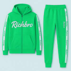 Ropa deportiva de maternidad personalizada de 2 piezas, chándal sólido con cremallera y sudadera para correr, diseño impreso ecológico con cuello con capucha - Product Image 2