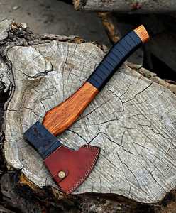 Hacha Vikinga Hecha a Mano de Acero con Alto Contenido de Carbono, Personalizada, con Funda de Cuero con Logotipo Personalizado, de Alta Calidad, 100% Superventas - Product Image 6