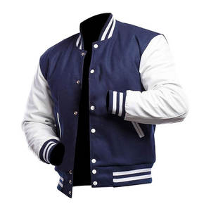 Chaqueta Varsity de Lujo con Mangas de Cuero y Cuerpo de Lana, Diseñada para un Estilo Universitario Premium, Servicio OEM Disponible - Product Image 2