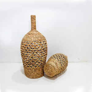 Bohemian Woven Plant Fiber Floor <b>Vase</b> Amphora Shape Decorative for Living Room - Product Image 2