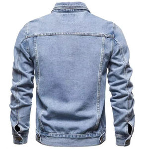 เสื้อแจ็คเก็ตผ้าแคนวาสคอตตอนคุณภาพสูงสำหรับผู้ชายจาก Haven Apparels รุ่น Detroit Blouson แต่งกระดุมสไตล์วินเทจ ล้างสีแบบ Acid Wash พร้อมโลโก้ด้านหน้า - Product Image 2