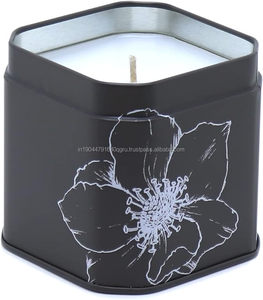 Mini vela de tarro de cera de Metal de forma cuadrada para el hogar, decoración de boda y Navidad y propósito de regalo - Product Image 5