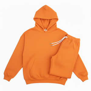 High Quality Custom Streetwear Oversized 100% Cotton DTG sun faded Tracksuit Manufacturer Blank Sweatpants Hoodie Set for Men - Product Image 3