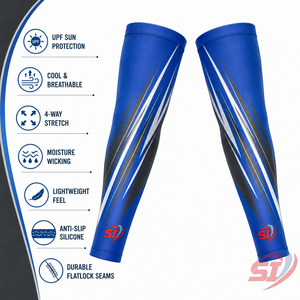 Manchons de compression personnalisés pour vélo, protection solaire, rafraîchissants, imprimés, pour le sport – Vente en gros, fournisseur OEM - Product Image 4