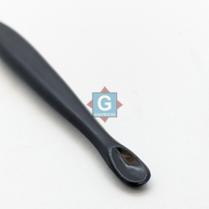 Pousse-cuticules pour manucure et pédicure en acier inoxydable et plastique noir mat, double extrémité, réutilisables - Product Image 4
