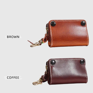 Handmade leather key chain case with reinforced stitching and premium quality finish leather key ring <b>wallet</b> key case <b>wallet</b> - Product Image 6