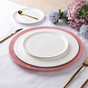 Vaisselle <span class=keywords><strong>de</strong></span> mariage, vaisselle commerciale <span class=keywords><strong>de</strong></span> luxe, design en relief, assiette en <span class=keywords><strong>porcelaine</strong></span> blanche, vente en gros, restauration, assiettes à dîner <span class=keywords><strong>de</strong></span> mariage - Product Image 1