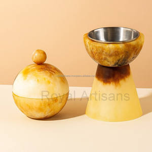 Ensemble de plateau organisateur de bureau en incrustation d'os vert fait à la main Royal Artisans avec brûleur d'encens et boîte de rangement pour la décoration intérieure de luxe - Product Image 4