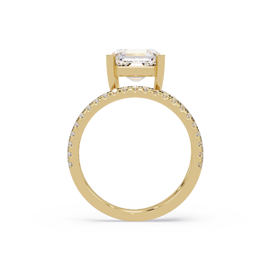 Premium Asscher Cut Solitaire Lab Grown Diamond <b>Ring</b> IGI Certified 1CT 2CT 3CT <b>Open</b> Wrap <b>Ring</b> for Women's Wedding Band <b>Rings</b> - Product Image 3