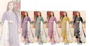 Nuevo traje de algodón cambray pesado con bordados elaborados y detalles de cordón, con dupatta. - Product Image 6