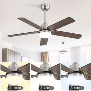 Ventilatore da soffitto LED da 42 pollici con 5 pale, motore DC reversibile silenzioso, telecomando e luce LED - Product Image 4