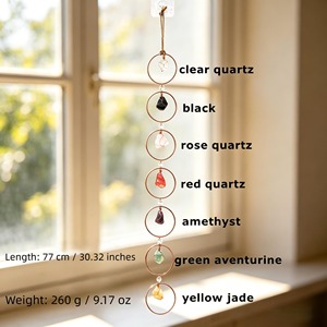 Atrapasueños de Pared con Acabado Dorado para Chakras, Ideal para Decoración de Energía Positiva, Sanación y Estilismo de Habitaciones Tranquilas, de la India - Product Image 2