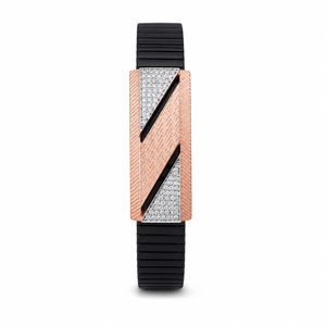 18K Rose Gold Diamond Geometric Link Bracelet for Women High Polish Luxury Contemporary Daily Wear Party Wedding Gift Jewelry - Product Image 4