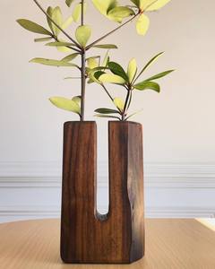 Juego de jarrones de madera hechos a mano, los más vendidos, con acabado natural, para decoración de mesa, hogar y estantería. - Product Image 4