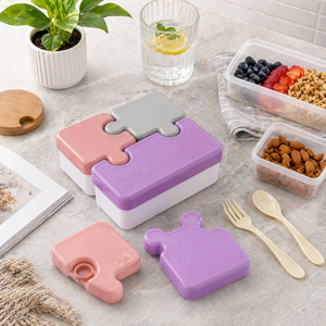 Kids Lunchbox Silicone <b>Lunch</b> <b>Box</b> | Kinder School <b>Lunch</b> <b>Box</b> | Kitchen Storage Container | Plastic Food <b>Box</b> for Home & Kitchen - Product Image 1
