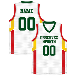 Custom Street Hip-Hop Style Basketball Reversible Basketball Jerseys Sublimation Logo Mesh Breathable Basketball Uniform - Product Image 1