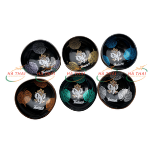 Juego de Cuencos de Coco con Incrustaciones de Nácar, Artesanía Ecológica, Decoración Sostenible para el Hogar, Juego de Regalo - Product Image 2