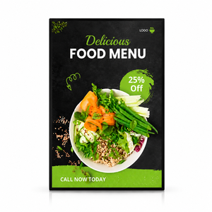 A1 A2 <b>A3</b> A4 Customised Ultra Thin LED Light <b>Box</b> Glass Menu Board Super Bright Hanging Portable Restaurant Advertising Poster - Product Image 2