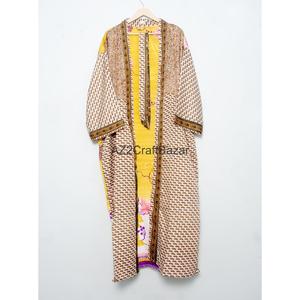 100% Pure Silk <b>Kimono</b> Robe Elegant V-neck 3/4 Sleeves Summer Clothing Resort <b>Beach</b> Wear Bikini Wrap Perfect Gift for Women - Product Image 1