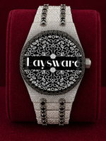 Montre de luxe noire squelette avec diamants Moissanite VVS, bracelet en acier inoxydable entièrement serti, verre analogique, style Hip Hop unisexe tendance