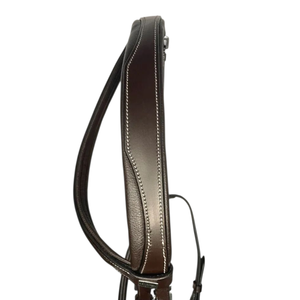 Brida de Cuero Genuino Anatómica de Alta Calidad para Caballo con Narquera Acolchada y Frontal, Cabezada Inglesa, Aperos Ecuestres Premium - Completa - Product Image 4