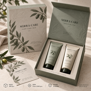 Caja de Empaque Magnética Estilo Libro para el Cuidado de Manos MIRRA Personalizada - Product Image 6