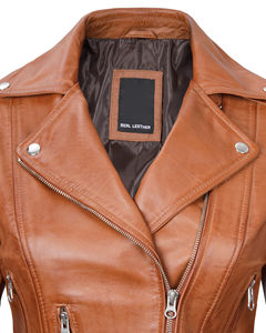 Chaquetas de Moda de Invierno para Mujer SPAHI ENTERPRISES SE-104, de Cuero PU, Ajustadas, Resistentes al Viento y Cómodas - Product Image 6