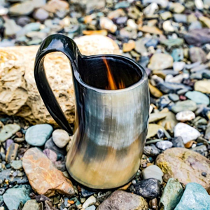 Chope à bière en corne de buffle polie, style animalier, écologique, taille et logo personnalisables - Product Image 4